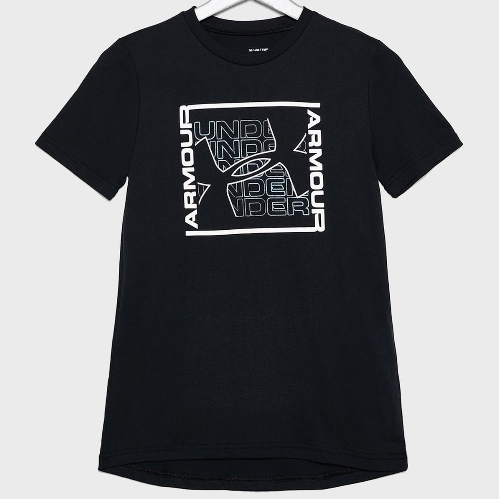 Boys Under Armour Black Short Sleeve Shirt Youth